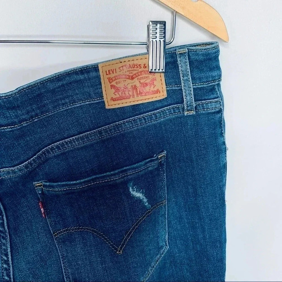 Levi’s 721 High Rise Skinny Destroyed Jeans Size 34 - Picture 12 of 12